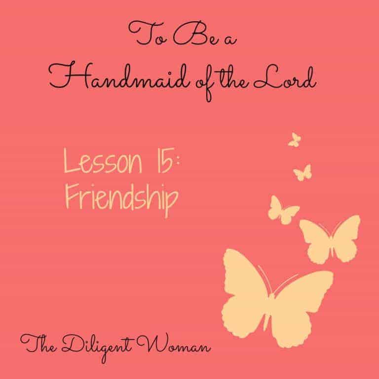 To Be a Handmaid of the Lord – Lesson 15 – Friendship