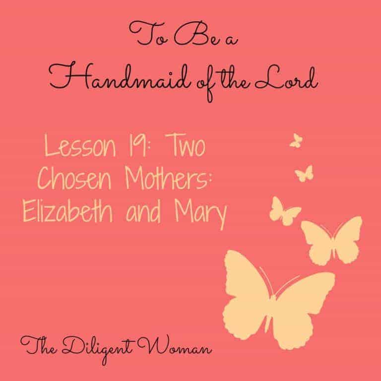 To Be a Handmaid of the Lord – Lesson 19- Two Chosen Mothers
