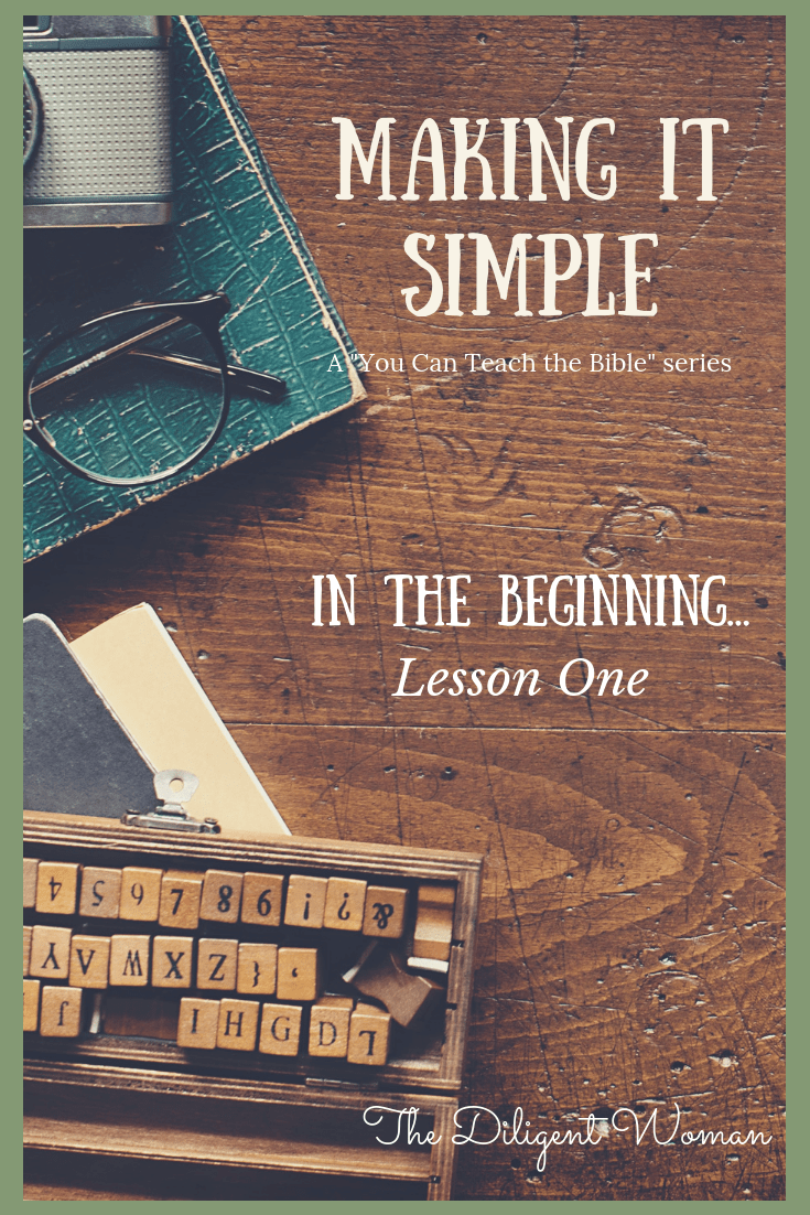 In the beginning is an easy to use outline for teaching creation to any age group.