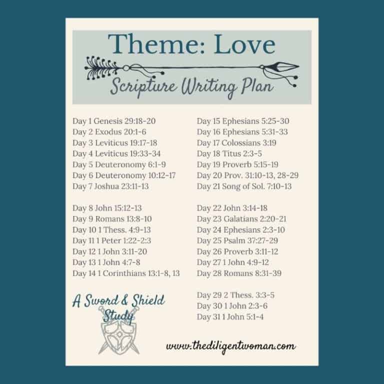 Scripture Writing Plan: February – Love