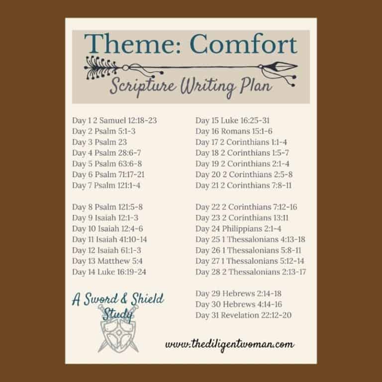 Scripture Writing Plan – Comfort 2