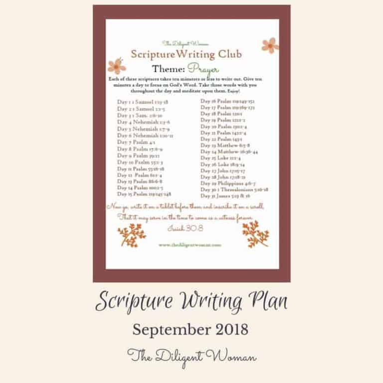 Scripture Writing Plan – Theme: Prayer 2