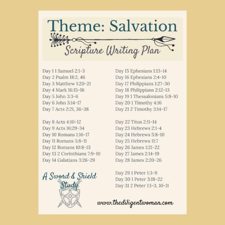 Scripture Writing Plan – Salvation