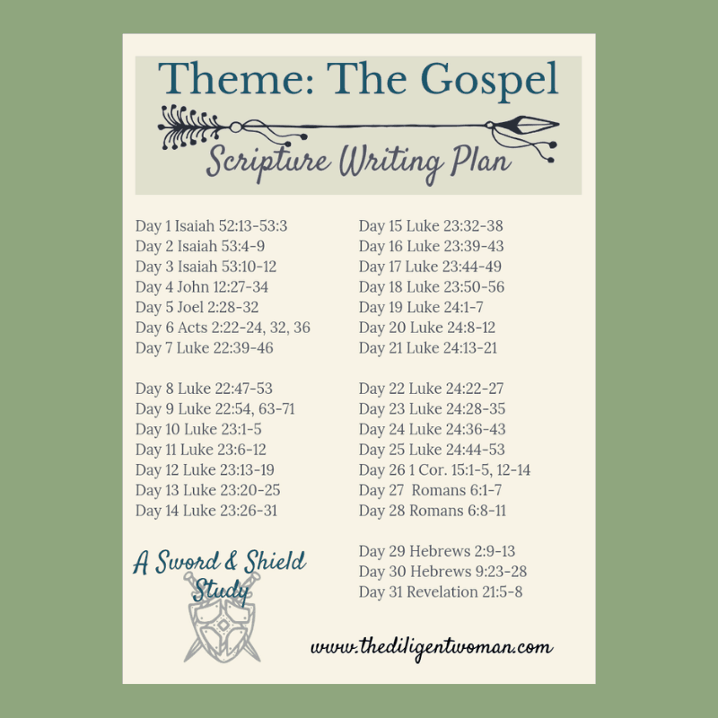 Scripture Writing Plan - Theme: The Gospel