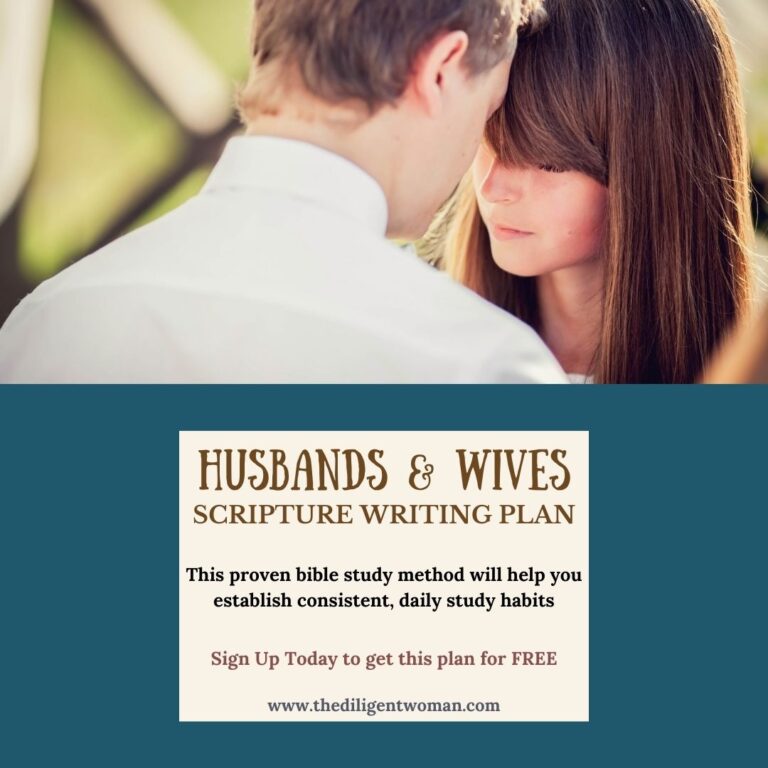 Scripture Writing Plan – Scriptures about Husbands & Wives