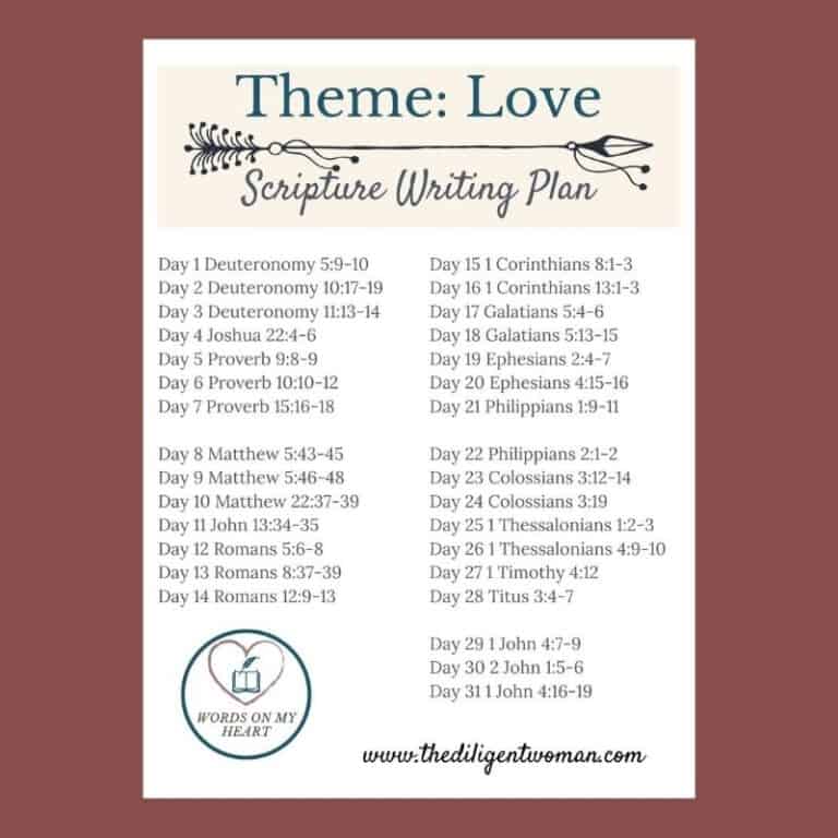 Scripture Writing Plan – Love